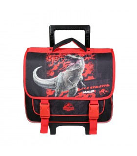 Cartable à roulettes 38 cm Jurassic World Dinosaure Noir