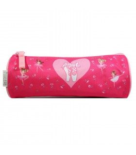 Trousse scolaire ronde Phileas Danseuses Rose