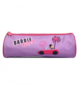 Trousse scolaire ronde Barbie Violette Palmiers