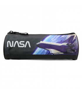 Trousse scolaire ronde Nasa Noir