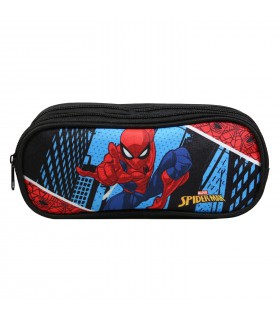 Trousse scolaire 2 compartiments Marvel Spider-Man Bleue