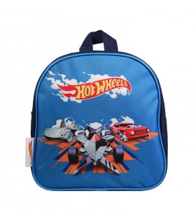 Sac à dos gouter 24 cm maternelle Hot Wheels Bleu