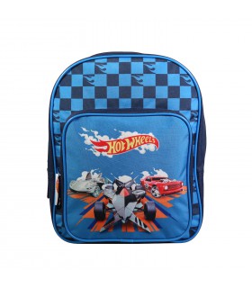 Sac à dos 31 cm avec poche maternelle Hot Wheels Bleu