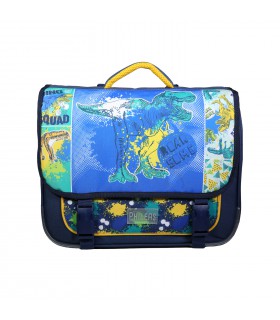 Cartable 38 cm Phileas Bleu Dinosaure