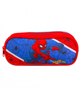 Trousse scolaire 2 compartiments Spider-Man Bleu