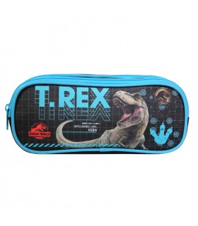 Trousse scolaire 2 compartiments Jurassic World Noir T-Rex