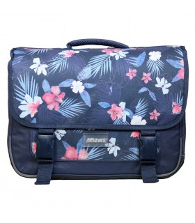 Cartable 38 cm Offshore Hibiscus Fleurs Bleu