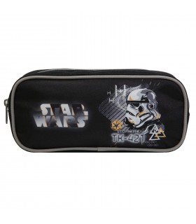 Trousse scolaire rectangulaire Disney Star Wars Noire