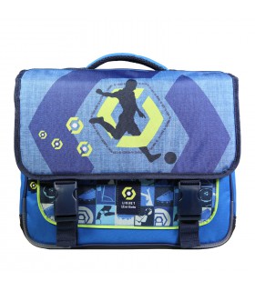 Cartable 38 cm Ligue 1 Football Bleu