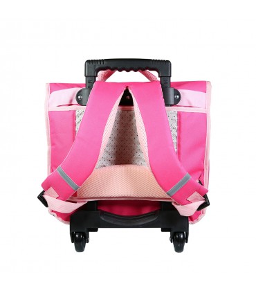 Cartable a roulette outlet flamant rose