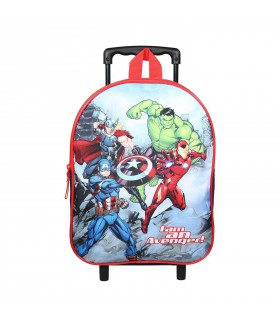 Sac à dos à roulettes 31 cm Marvel Avengers Rouge et Bleu