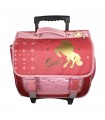 BAGTROTTER Cartable à roulettes 38 cm Cybel Rose