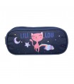 BAGTROTTER Trousse scolaire rectangulaire Lili Lou Bleu