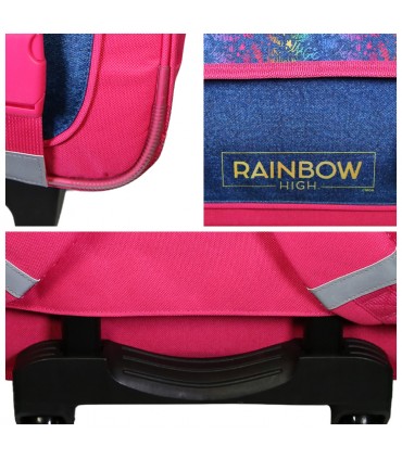 Cartable à roulettes 38 cm Rainbow High Multicolore