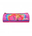 Trousse scolaire ronde Les Trolls Rose