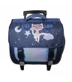 Bagtrotter Cartable à roulettes 38 cm Lili Lou Bleu