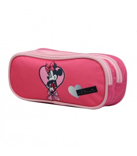 Trousse scolaire Disney Minnie Rose 2 compartiments