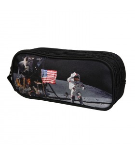 Trousse rectangulaire Nasa Noire 2 compartiments