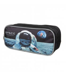 Trousse rectangulaire Nasa Noire 2 compartiments