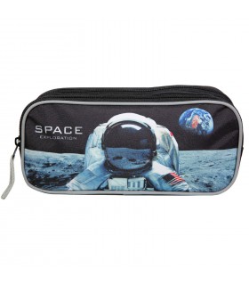 Trousse rectangulaire Nasa Noire 2 compartiments