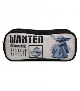 Trousse scolaire Disney Star Wars / The Mandalorian Noire 2 compartiments